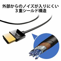 送料無料★エレコム microHDMIケーブル 1.5m 4K×2K対応 スーパースリム ブラック DH-HD14SSU15BK_画像5