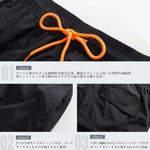 送料無料★Hilarocky 水着 メンズ サーフパンツ ボードショーツ スイムウェア 速乾 (2XL，ブラック)_画像6