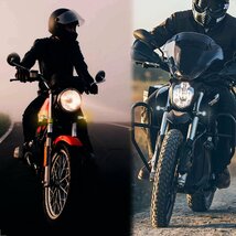 送料無料★Evermotor バイクLEDウインカー 高輝度方向指示器 ラウンド EU認証Eマーク クロームシェル 黄+白 2個_画像6