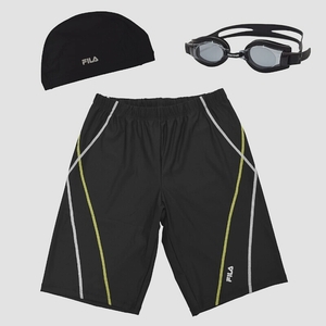 Бесплатная доставка ★ Firmen Fitness Swimwear Swim Cap Swim Goggle 3 кусок (M, Черная лайм)