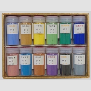  free shipping *.. Japanese picture for coloring material natural mineral pigments 12 color set 