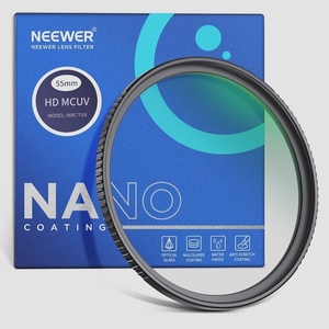 送料無料★NEEWER 55mm レンズフィルター 9H高硬度強化 超薄型保護フィルター 30層ナノコーティング