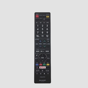 送料無料★シャープ テレビ用リモコン106380502(シャープパーツコード：RRMCGB220WJSA)