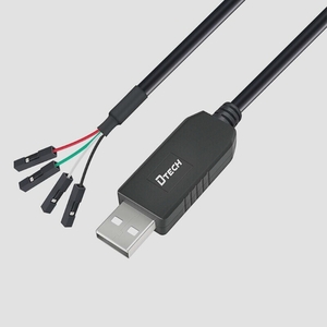 送料無料★DTECH USB TTL シリアル 変換 ケーブル 3.3V PL2303 チップセット 4ピン (1.8m)