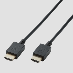 送料無料★HDMI ケーブル プレミアム スリム 4K / Ultra HD / 3DフルHD対応 ブラック (1.5m)