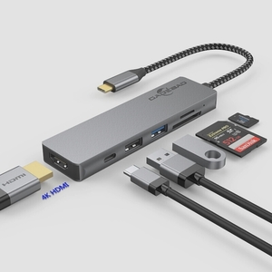 送料無料★USB C ハブ 6-in-1 アダプタ HDMI マルチポート USB3.0/2.0 SD&TFカード スロット搭載