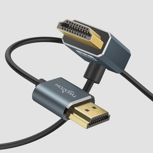 送料無料★Twozoh HDMI ケーブル 向上き L型 270度 超薄型スリムHDMIコード 極細3D/4K@60Hz(1M)