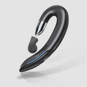 送料無料★耳掛け式イヤホン Bluetooth 耳に塞がない設計 左右耳兼用 ワイヤレス IPX7防水(ブラック)