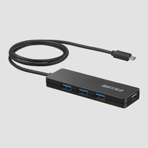 送料無料★バッファロー USBハブ USB3.2 Type-C 4ポート BSH4U12560C1BK 60cm (ブラック)_画像1