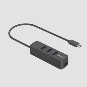 送料無料★バッファロー USB-C 3.2Gen1バスパワー上挿しハブ 磁石付 ブラック BSH4U325C1BK