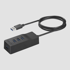 送料無料★BUFFALO USB3.0 セルフパワー 4ポートハブ ブラック 上挿しモデル BSH4A115U3BK