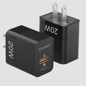 送料無料★20W PD 急速充電器 2個セット USB-A&USB-C 充電器 Type-C 2ポート 高速充電器 （ブラック）