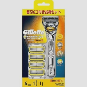 送料無料★P&G ジレット プロシールド5+1 パワー ホルダー 電動タイプ (1本) 本体 替刃6個付 カミソリ シェービング