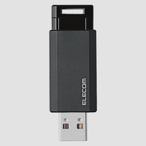 送料無料★エレコム USBメモリ/USB3.1 Gen1/ノック式/オートリターン機能/64GB/ブラック