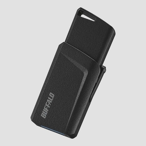 送料無料★BUFFALO USB3.1(Gen1)プッシュスライドUSBメモリ 64GB RUF3-SP64G-BK(ブラック)