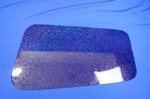 いすゞギガ用　安全窓ラメ入りブルー　透明　外窓
