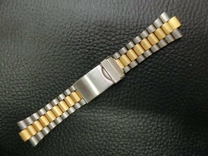 メーカー不明 メンズ 汎用 コンビ ブレス ブレス幅16mm ラグ幅 (フラッシュフィット幅) 8mm 長さ165mm 管理No.34930