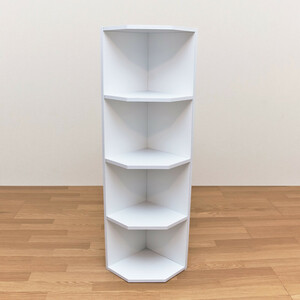 SKBRK multi rack 4 step storage white shelves corner 