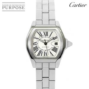 カルティエ Cartier ロードスターLM 新型 W6206017 メンズ 腕時計 デイト シルバー 文字盤 オートマ 自動巻き ウォッチ Roadster 90180675