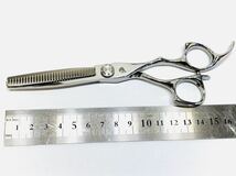 新品 6インチ Ｖ刃 セニングシザー 高硬度炭素鋼 25～30% すきバサミ 鋏 SCISSORS はさみ 理容師 美容師 トリマー セルフカット_画像8