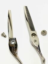 新品 6インチ Ｖ刃 セニングシザー 高硬度炭素鋼 25～30% すきバサミ 鋏 SCISSORS はさみ 理容師 美容師 トリマー セルフカット_画像9