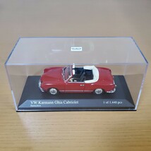 1/43 ミニチャンプス ミニカー/Volkswagen Karmann Ghia Cabriolet 1957 Iberischrot/フォルクスワーゲン カルマンギア カブリオレ レッド_画像6