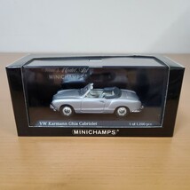 1/43 ミニチャンプス/VW Karmann Ghia Cabriolet 1957 Diamantgrau metallic/フォルクスワーゲン カルマンギア カブリオレ シルバー_画像7