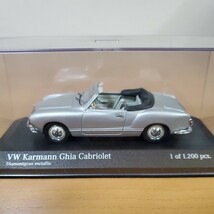 1/43 ミニチャンプス/VW Karmann Ghia Cabriolet 1957 Diamantgrau metallic/フォルクスワーゲン カルマンギア カブリオレ シルバー_画像1