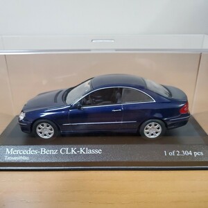 1/43 ミニチャンプス ミニカー/Mercedes-Benz CLK-Klasse Coupe 2002 Tansanitblau/メルセデス・ベンツ CLKクラス クーペ ブルーメタリック