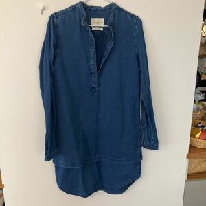 シャツチュニック デニム　ドイツハンドメイド　Sサイズ　プルオーバー　レディース　A KIND OF GUISE