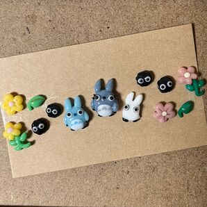 3dネイルパーツ 確認用【ゆるかわ となりのトトロ くすみカラー フラワー 痛ネイル ジブリ】