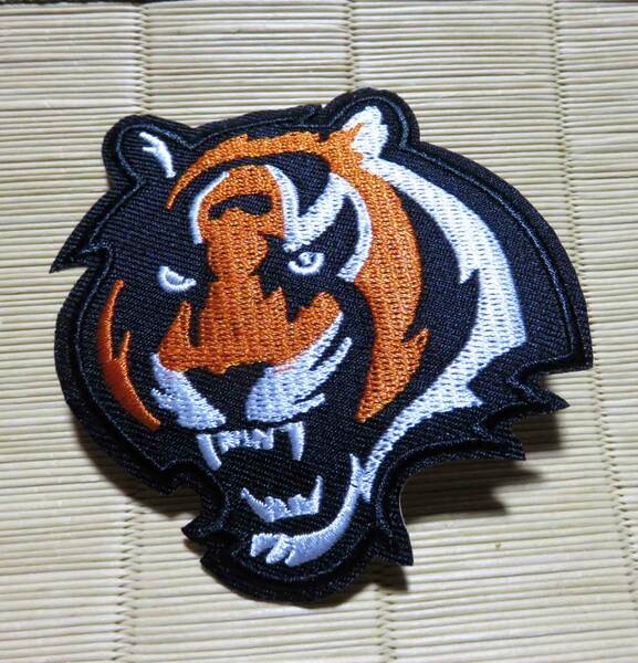 橙黒　タイガーヘッド◆新品NFL シンシナティ・ベンガルズCincinnati Bengals刺繍ワッペン ◆アメリカ ◎アメフト アメリカンフットボール