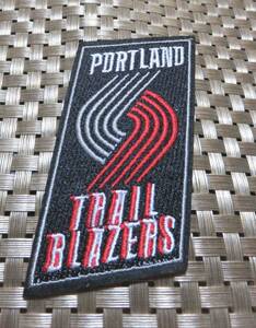 黒赤■新品NBAポートランド・トレイルブレイザーズ（Portland Trail Blazers刺繍ワッペン◆バスケットボール◎アメリカ■DIY　　スポーツ