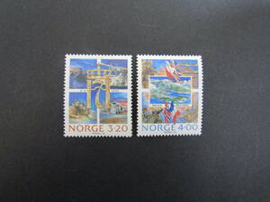 * [noru way. stamp ] [ war 50 year ](2 kind ) 1990 year ( Heisei era 2 year ) issue rare *