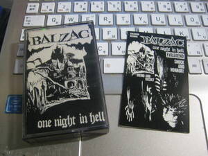 BALZAC Balzac / ONE NIGHT IN HELL cassette tape EVILEGEND RECORDS ZODIAC