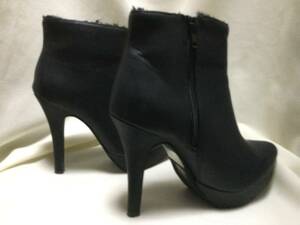 C2215 Black Short Boots M Size Heel 11㎝