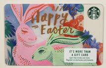 北米アメリカUSAスターバックスカード2018イースター 海外スタバカード うさぎ Happy Easter_画像3