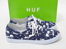 HUF ハフ SUTTER スニーカー US11 29.0cm BLUE HAWAIIAN ブルーハワイアン 総柄 CANVAS SNEAKER キャンバス SKATE SHOES スケートシューズ_画像1