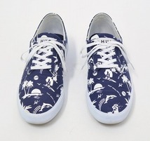 HUF ハフ SUTTER スニーカー US11 29.0cm BLUE HAWAIIAN ブルーハワイアン 総柄 CANVAS SNEAKER キャンバス SKATE SHOES スケートシューズ_画像2