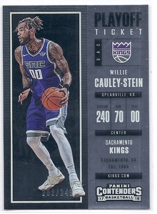 17-18 Panini Contenders Willie Cauley-Stein Playoff Ticket /249