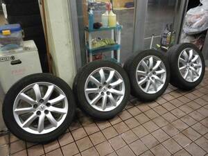 ♪Ｃ0462　レクサスＬＳ純正ホイール　ダンロップ　235/50Ｒ18　タイヤセット　中古品♪