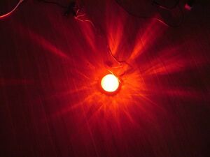 ◆ 激眩 LEDマーカー球 赤 1セット(2個) 高輝度LED 27.000mcd 18発使用 24V用　送料無料 ◇