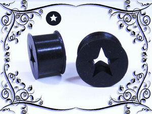 * prompt decision { body piercing } silicon Star hole tunnel 5/8G*715