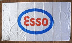 送料無料【特大フラッグ★90x150cm★自動車】ESSO★エッソ★ロゴ/石油/ガソリン