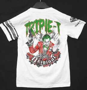 【送料無料】【新品】TRIPPLE T トリプルT 半袖Tシャツ HIP-HOP ギャングスタイル 白 Mサイズ ■L17997-180315-40-3