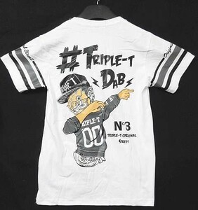 【送料無料】【新品】TRIPPLE T トリプルT 半袖Tシャツ HIP-HOP ギャングスタイル 白 Mサイズ ■L17985-180315-40-3