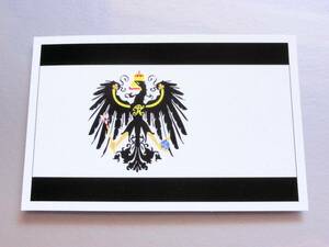 ■_プロイセン王国旗ステッカー Sサイズ 5x7.5cm 2枚set■プロシア ドイツ 国旗_屋外耐候耐水シール EU PT