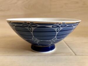 飯茶碗■昭和レトロ　10客セット　紺色　長期自宅保管品