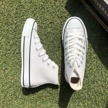 新品22.5 converse LE ALL STAR HI コンバース レザー オールスター ハイ HT971_画像3