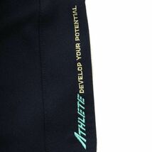 【新品 未使用】 ATHLETE Mizuno ミズノ 通年 ジャージ トラック ジャケット ブルゾン Sz.S　メンズ ネイビー トレーニング　A3T02357_3#O_画像5